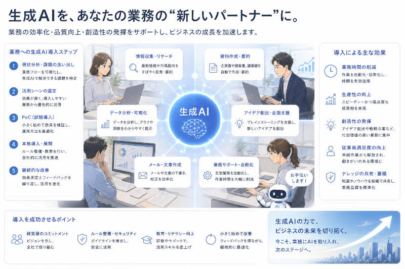 AIを「使うだけ」で終わらせない。業務に組み込んで初めて本当の効果が出る