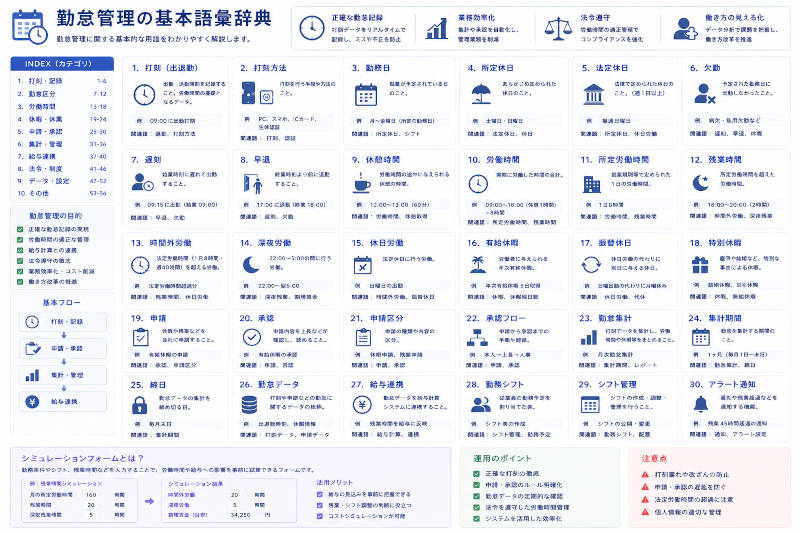 勤怠管理用語辞典