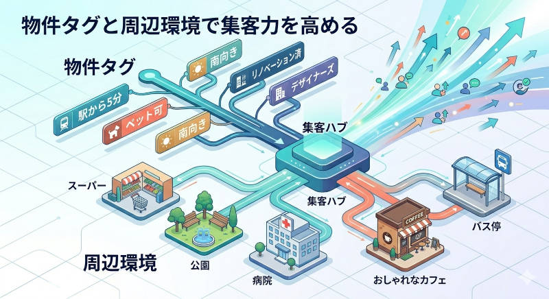 物件タグと周辺環境で集客力を高める