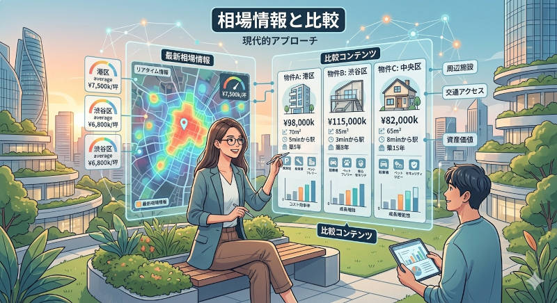 相場情報と比較コンテンツで検討フェーズのユーザーを取り込む