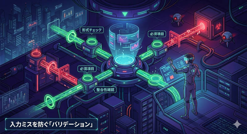 入力ミスを防ぐ「バリデーション」