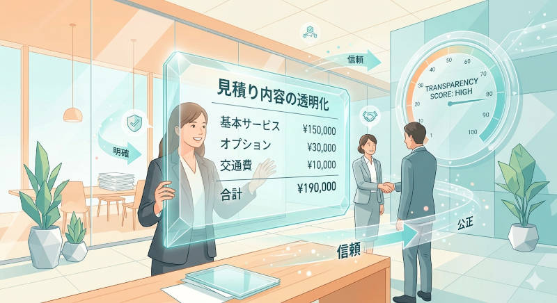 見積り内容を透明にする