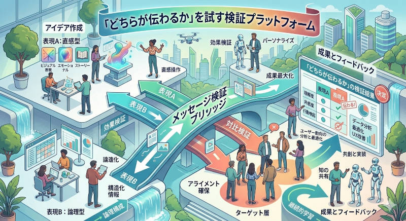どちらが伝わるかを検証する