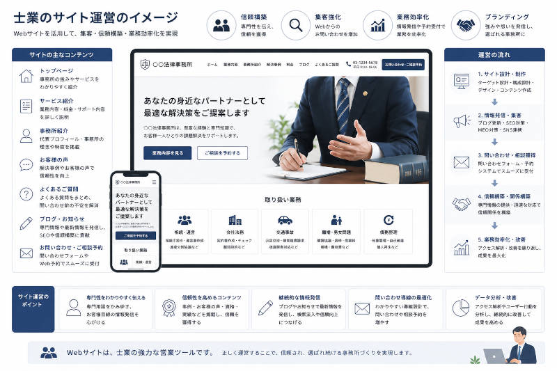 「自分で更新できるホームページ」はどう作る？士業が知っておきたいCMS構築の基本5選