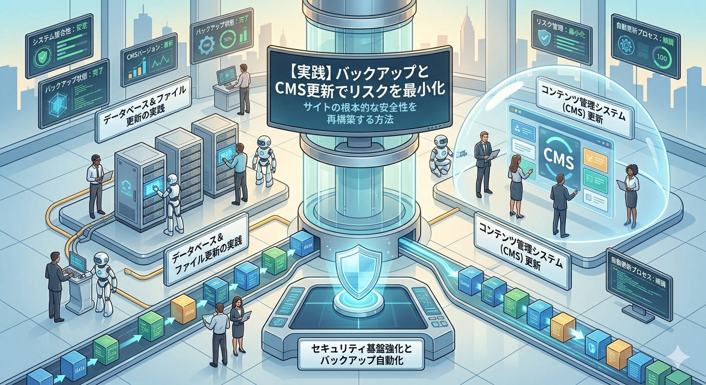 バックアップとCMS更新でリスクを最小化