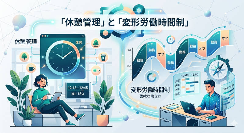「休憩管理」と「変形労働時間制」の扱い